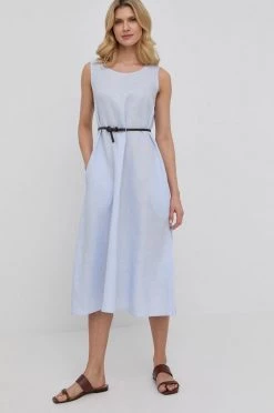 Γυναικεία Φορέματα Λινό φόρεμα Max Mara Leisure ανοιχτό μπλε -Αξεσουάρ || Παπούτσια || Ρούχα Κατάστημα unnamed file 3354