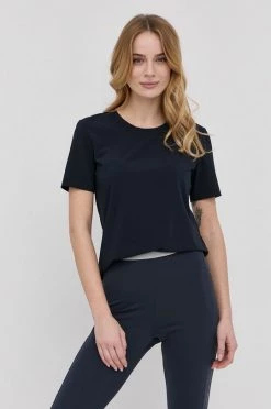 Γυναικεία Κοντομάνικο Μπλουζάκι Max Mara Leisure χρώμα: ναυτικό μπλε -Αξεσουάρ || Παπούτσια || Ρούχα Κατάστημα unnamed file 3383