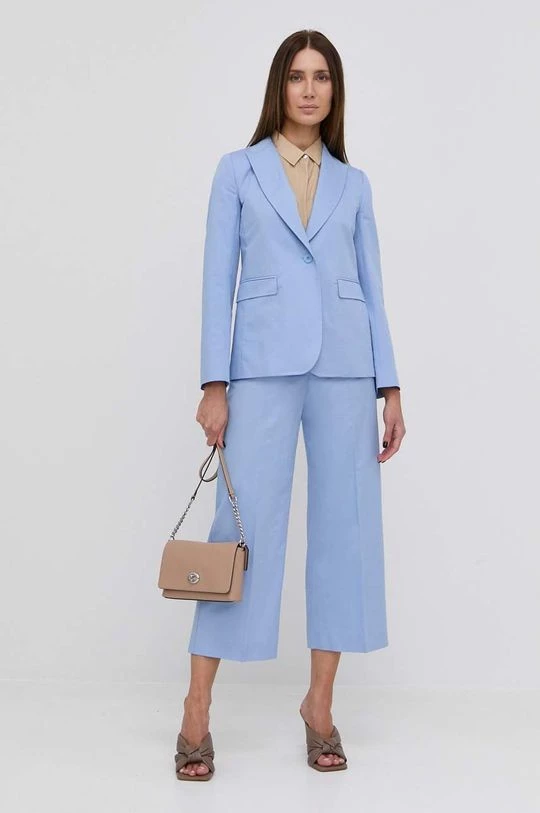 Γυναικεία Σακάκια Blazer με μείγμα λινών Weekend Max Mara ανοιχτό μπλε 4 Γυναικεία Σακάκια Blazer με μείγμα λινών Weekend Max Mara ανοιχτό μπλε - Image 2