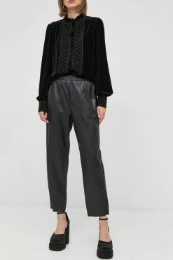 Γυναικεία Υφασμάτινα Παντελόνι MAX&Co. μαύρο,