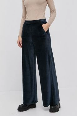 Γυναικεία Παντελόνια φόρμας Παντελόνι Max Mara Leisure χρώμα: ναυτικό μπλε