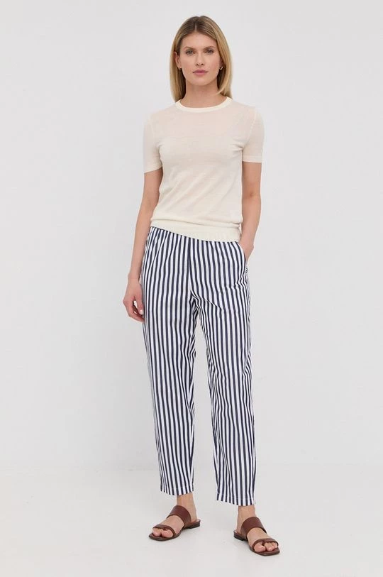 Γυναικεία Υφασμάτινα Βαμβακερό παντελόνι Max Mara Leisure χρώμα: ναυτικό μπλε, 4 Γυναικεία Υφασμάτινα Βαμβακερό παντελόνι Max Mara Leisure χρώμα: ναυτικό μπλε, - Image 2