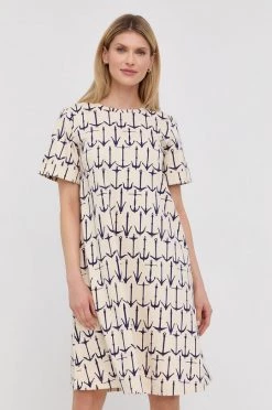 Γυναικεία Φορέματα Βαμβακερό φόρεμα Weekend Max Mara μπεζ,