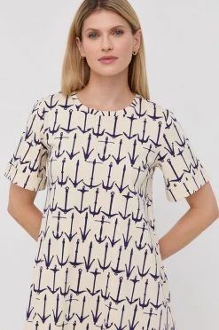 Γυναικεία Φορέματα Βαμβακερό φόρεμα Weekend Max Mara μπεζ, -Αξεσουάρ || Παπούτσια || Ρούχα Κατάστημα unnamed file 3619