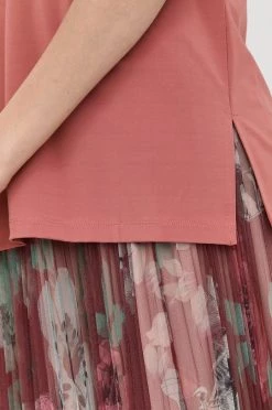 Γυναικεία Κοντομάνικο Μπλουζάκι Max Mara Leisure χρώμα: ροζ -Αξεσουάρ || Παπούτσια || Ρούχα Κατάστημα unnamed file 3669