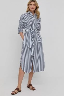 Γυναικεία Φορέματα Βαμβακερό φόρεμα Weekend Max Mara ναυτικό μπλε, -Αξεσουάρ || Παπούτσια || Ρούχα Κατάστημα unnamed file 3683