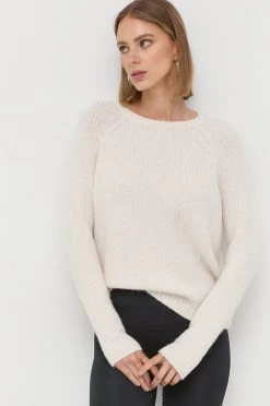 Γυναικεία Χωρίς φερμουάρ Πουλόβερ με προσθήκη μαλλιού Weekend Max Mara χρώμα: μπεζ,