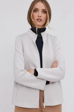 Γυναικεία Με φερμουάρ Μπλούζα Max Mara Leisure χρώμα: γκρι