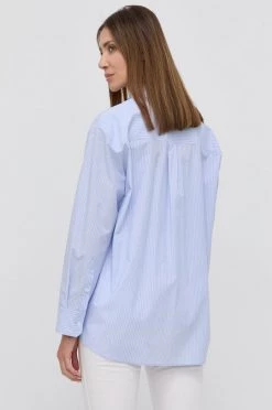 Γυναικεία Πουκάμισα Weekend Max Mara - Βαμβακερό πουκάμισο ανοιχτό μπλε -Αξεσουάρ || Παπούτσια || Ρούχα Κατάστημα unnamed file 3770