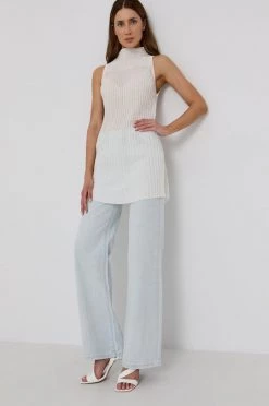 Γυναικεία Κοντομάνικο Μπλουζάκι MAX&Co. χρώμα: κρεμ