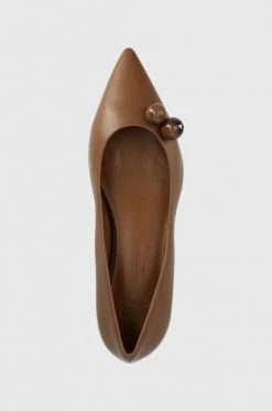 Γυναικεία Μπαλαρίνες Δερμάτινες μπαλαρίνες Weekend Max Mara καφέ, -Αξεσουάρ || Παπούτσια || Ρούχα Κατάστημα unnamed file 3914