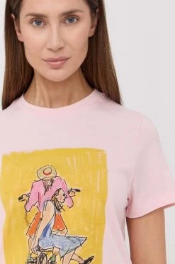 Γυναικεία Κοντομάνικο Βαμβακερό μπλουζάκι MAX&Co. ροζ -Αξεσουάρ || Παπούτσια || Ρούχα Κατάστημα unnamed file 3926