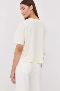 Γυναικεία Κοντομάνικο Βαμβακερό μπλουζάκι MAX&Co. μπεζ -Αξεσουάρ || Παπούτσια || Ρούχα Κατάστημα unnamed file 3940