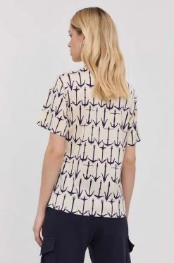 Γυναικεία Κοντομάνικο Βαμβακερό μπλουζάκι Weekend Max Mara ναυτικό μπλε -Αξεσουάρ || Παπούτσια || Ρούχα Κατάστημα unnamed file 3966