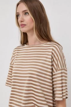 Γυναικεία Κοντομάνικο Μπλουζάκι με λινό μείγμα Max Mara Leisure μπεζ -Αξεσουάρ || Παπούτσια || Ρούχα Κατάστημα unnamed file 3991