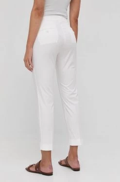 Γυναικεία Υφασμάτινα Παντελόνι Weekend Max Mara χρώμα: άσπρο, -Αξεσουάρ || Παπούτσια || Ρούχα Κατάστημα unnamed file 3999