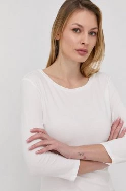 Γυναικεία Μακρυμάνικο Longsleeve Weekend Max Mara χρώμα: άσπρο -Αξεσουάρ || Παπούτσια || Ρούχα Κατάστημα unnamed file 4004