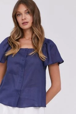 Γυναικεία Πουκάμισα Πουκάμισο MAX&Co. χρώμα: ναυτικό μπλε -Αξεσουάρ || Παπούτσια || Ρούχα Κατάστημα unnamed file 4025