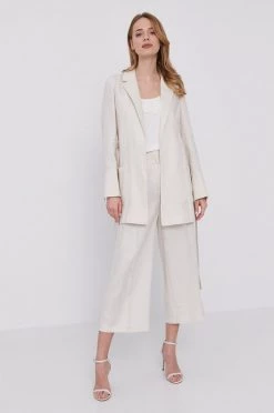 Γυναικεία Υφασμάτινα Παντελόνι MAX&Co. χρώμα: κρεμ -Αξεσουάρ || Παπούτσια || Ρούχα Κατάστημα unnamed file 4029