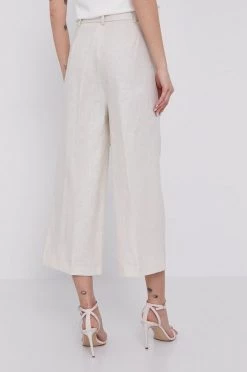 Γυναικεία Υφασμάτινα Παντελόνι MAX&Co. χρώμα: κρεμ -Αξεσουάρ || Παπούτσια || Ρούχα Κατάστημα unnamed file 4030