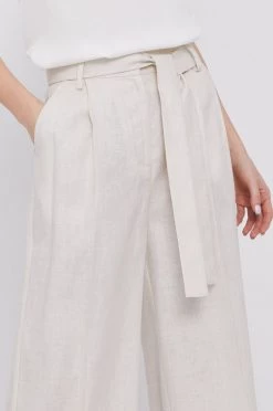 Γυναικεία Υφασμάτινα Παντελόνι MAX&Co. χρώμα: κρεμ -Αξεσουάρ || Παπούτσια || Ρούχα Κατάστημα unnamed file 4031