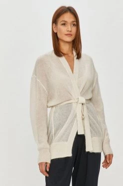 Γυναικεία Με φερμουάρ Max Mara Leisure - Πλεκτή ζακέτα EOLO κρεμ