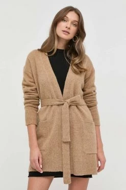 Γυναικεία Με φερμουάρ Μάλλινη ζακέτα Max Mara Leisure καφέ