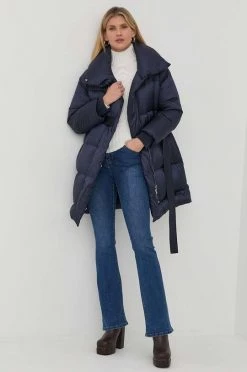 Γυναικεία Μακριά μπουφάν Μπουφάν με επένδυση από πούπουλα MAX&Co. ναυτικό μπλε,