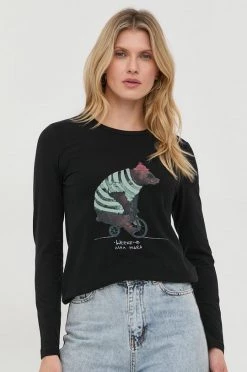 Γυναικεία Μακρυμάνικο Longsleeve Weekend Max Mara μαύρο