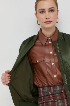 Γυναικεία Κοντά μπουφάν Μπουφάν Bomber Max Mara Leisure χρώμα: πράσινο, -Αξεσουάρ || Παπούτσια || Ρούχα Κατάστημα unnamed file 586
