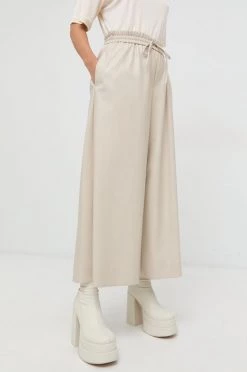 Γυναικεία Υφασμάτινα Παντελόνι Weekend Max Mara μπεζ,