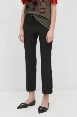 Γυναικεία Υφασμάτινα Παντελόνι MAX&Co. μαύρο,