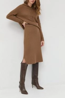 Γυναικεία Φούστες Μάλλινη φούστα Max Mara Leisure καφέ,