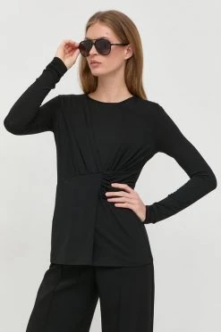 Γυναικεία Μακρυμάνικο Longsleeve Max Mara Leisure μαύρο