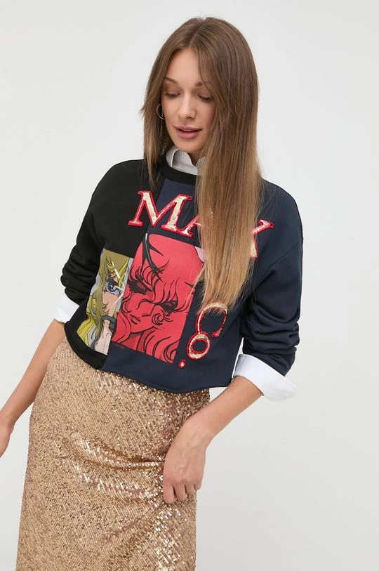 Γυναικεία Χωρίς φερμουάρ Βαμβακερή μπλούζα MAX&Co. χρώμα: μαύρο 4 Γυναικεία Χωρίς φερμουάρ Βαμβακερή μπλούζα MAX&Co. χρώμα: μαύρο - Image 2