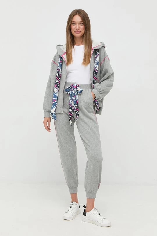 Γυναικεία Με φερμουάρ Βαμβακερή μπλούζα MAX&Co. χρώμα: γκρι, 4 Γυναικεία Με φερμουάρ Βαμβακερή μπλούζα MAX&Co. χρώμα: γκρι, - Image 2