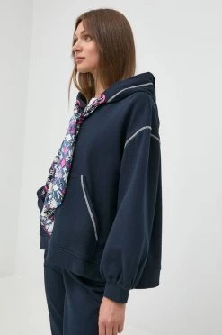 Γυναικεία Με φερμουάρ Βαμβακερή μπλούζα MAX&Co. χρώμα: ναυτικό μπλε,