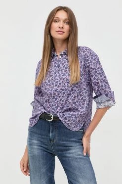 Γυναικεία Πουκάμισα Βαμβακερό πουκάμισο MAX&Co. μοβ,