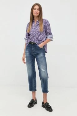 Γυναικεία Πουκάμισα Βαμβακερό πουκάμισο MAX&Co. μοβ, -Αξεσουάρ || Παπούτσια || Ρούχα Κατάστημα unnamed file 917