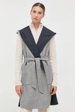 Γυναικεία Γιλέκα Γιλέκο δύο όψεων Weekend Max Mara χρώμα: γκρι